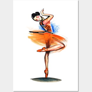 Ballerina Dance Drawing Posters and Art